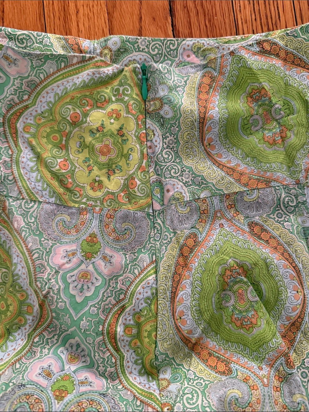 Vintage Gadzooks Green Paisley Circle Skirt - Picture 2 of 4